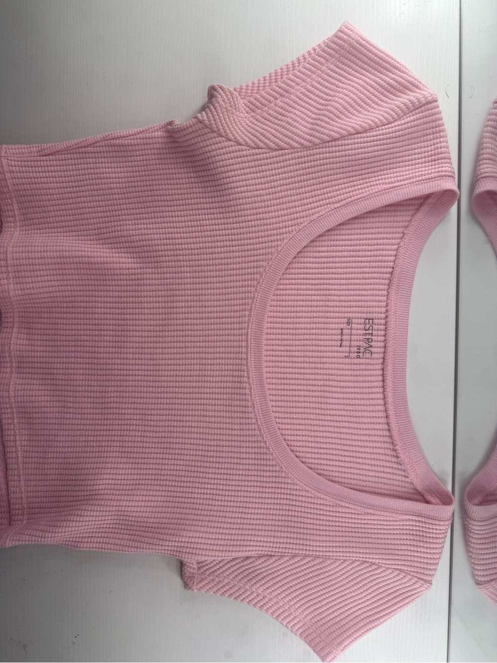 PacSun Pink Ribbed Scoop Neck Crop Top